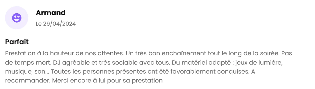 Avis client The French Deejay's sur 1001 DJ