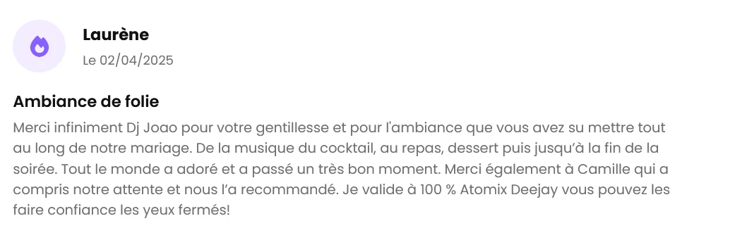 Avis client The French Deejay's sur 1001 DJ