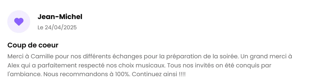 Avis client The French Deejay's sur 1001 DJ