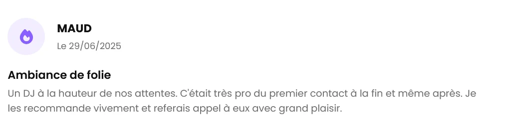 Avis client The French Deejay's sur 1001 DJ