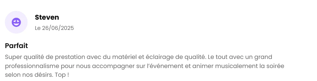 Avis client The French Deejay's sur 1001 DJ